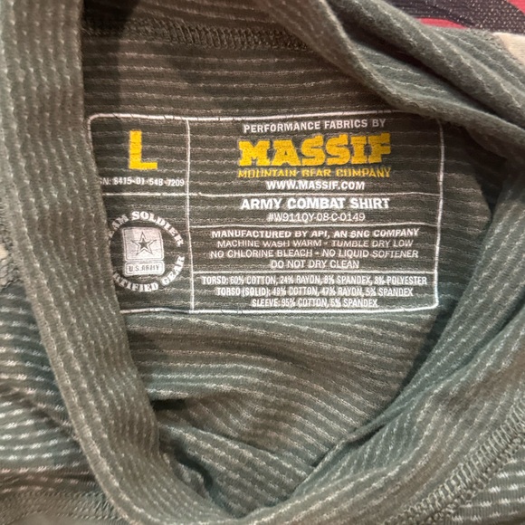 Massif Army Combat Shirt Men's Large ACU Digital Camo Flame Resistant Tactical - Picture 3 of 3